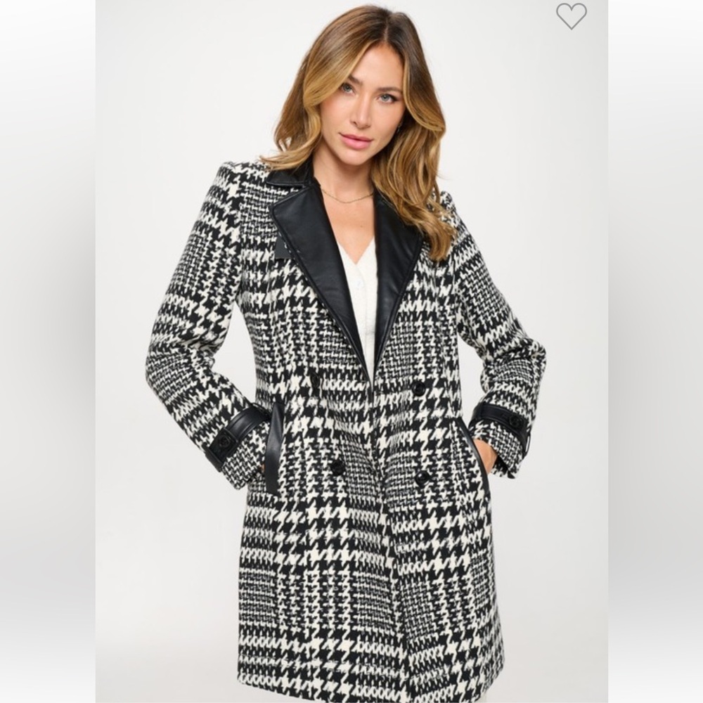#49. Mixed Media Wool Coat